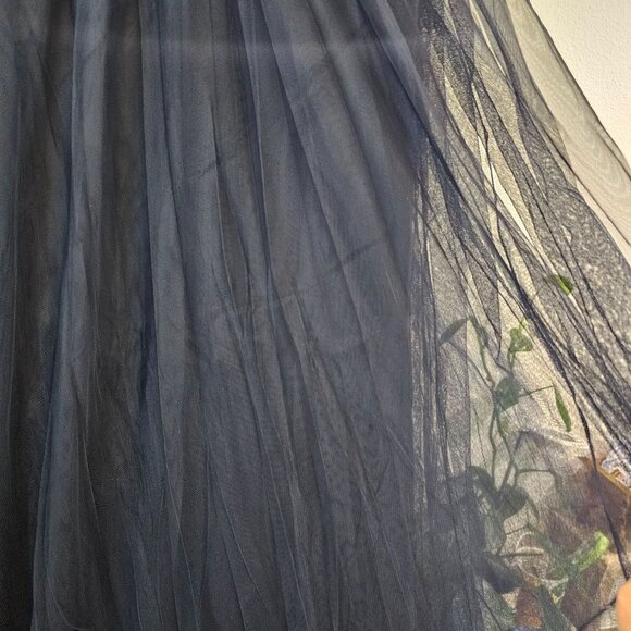 City Chic Womens Sz 12 Dark Navy Lace Tulle Evening Cocktail Maxi Dress NWT - Picture 6 of 14